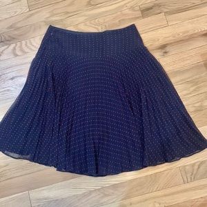 The Limited Polka dot mini skirt lined side‎ zip Navy Red dots